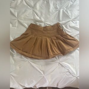Tan/Khaki Pleated Tennis Skirt